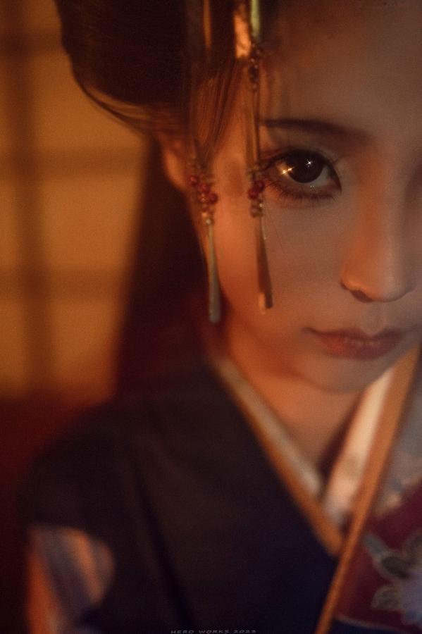 蠢沫沫  蠢沫沫-2024年会员《祥瑞》和服古风角色扮演冷艳诱惑写真第6张图片