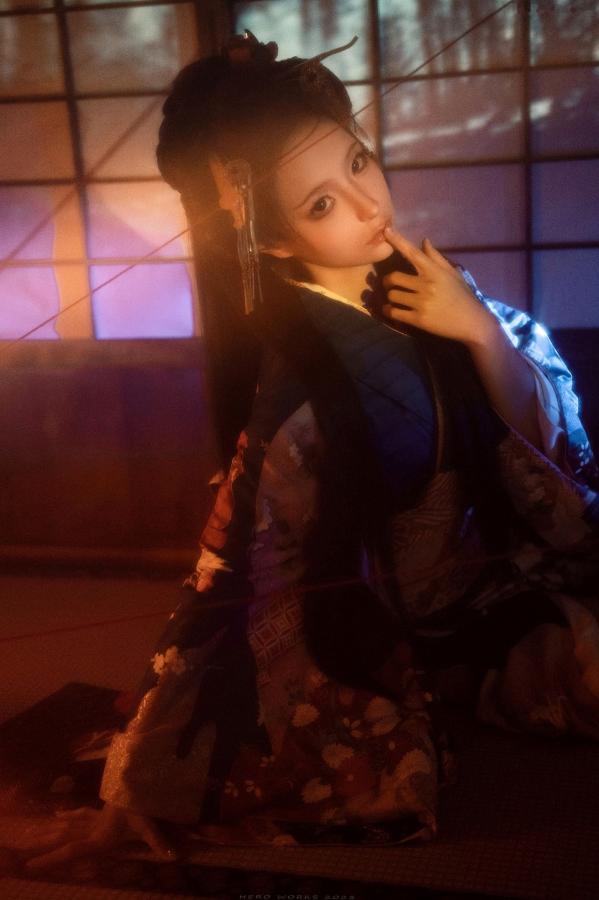 蠢沫沫  蠢沫沫-2024年会员《祥瑞》和服古风角色扮演冷艳诱惑写真第10张图片