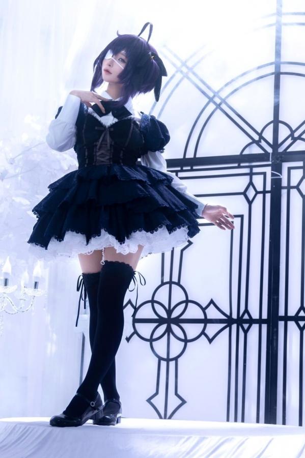 蠢沫沫  蠢沫沫-教主-六花原皮 梦幻哥特萝莉中二病邪王真眼Cosplay写真第1张图片
