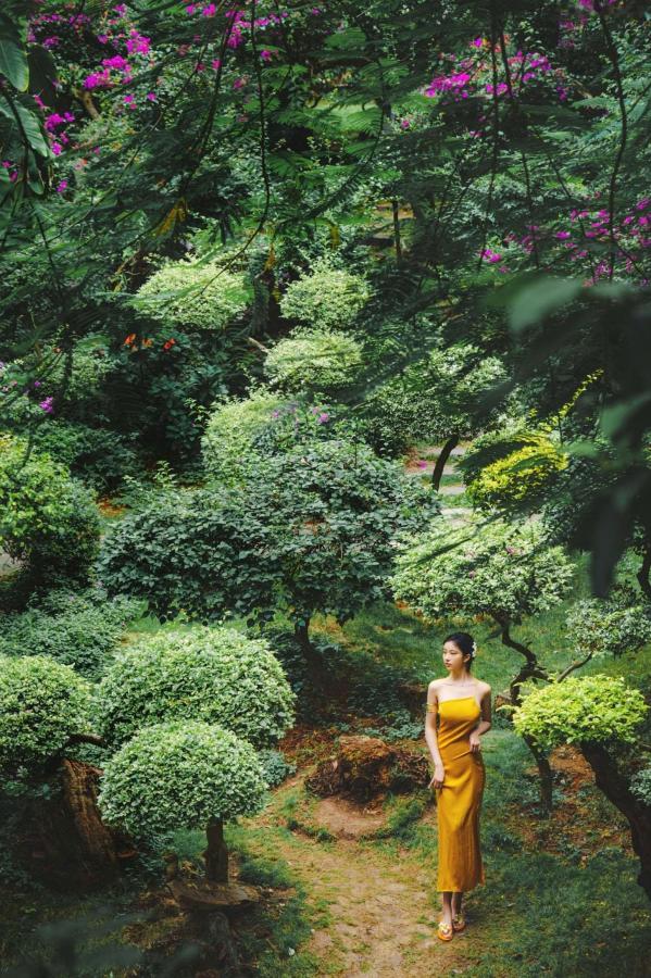   年年-蒹葭 黄色缎面吊带长裙优雅室内私房写真第1张图片