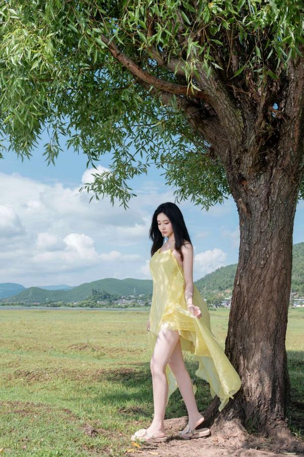 年年Nnian 年年  年年-绿茵 户外树下阳光性感写真 极品女神大尺度写真第17张图片