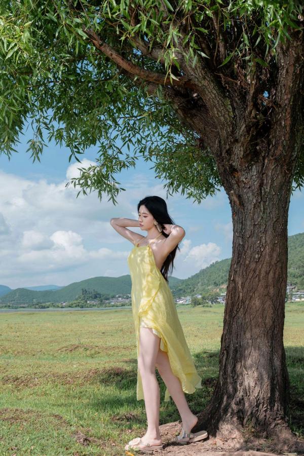 年年Nnian 年年  年年-绿茵 户外树下阳光性感写真 极品女神大尺度写真第18张图片