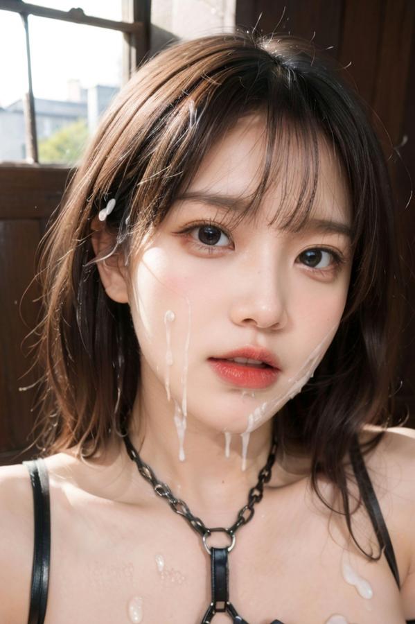    AI美女-拟实-黑色绑带情趣内衣老屋复古私房大尺度性感诱惑写真第29张图片