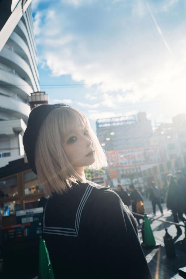蠢沫沫  蠢沫沫-秋寻上 日系校服制服与大阪街拍性感写真第57张图片