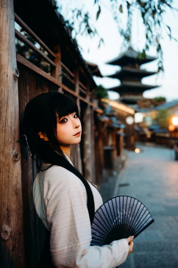 蠢沫沫  蠢沫沫-秋寻上 日系校服制服与大阪街拍性感写真第100张图片