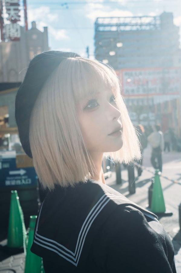 蠢沫沫  蠢沫沫-秋寻上 日系校服制服与大阪街拍性感写真第101张图片