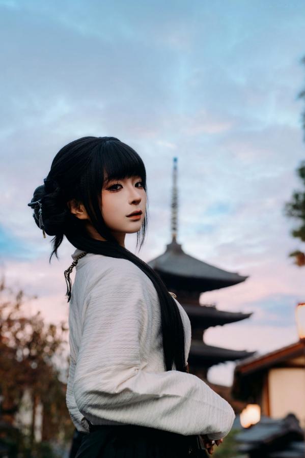 蠢沫沫  蠢沫沫-秋寻上 日系校服制服与大阪街拍性感写真第103张图片
