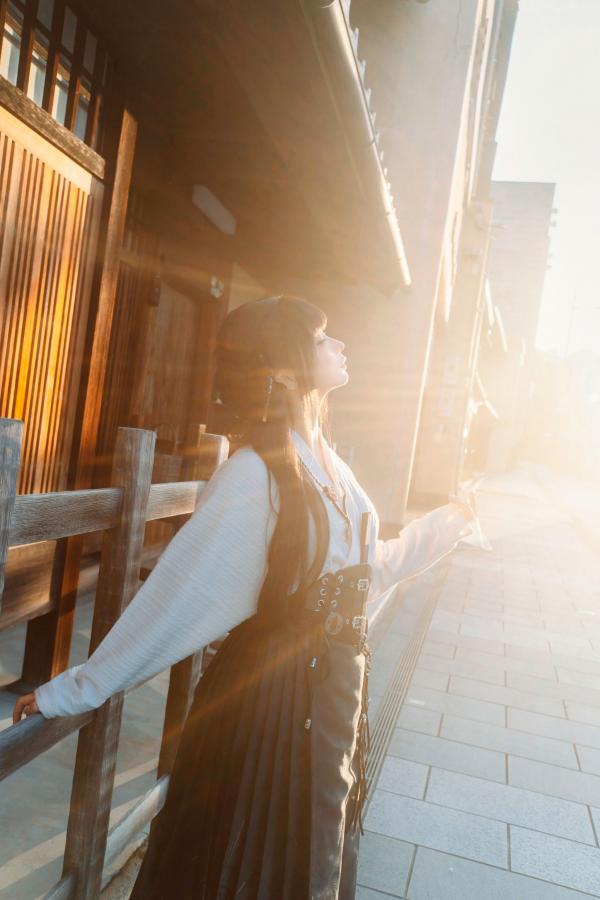 蠢沫沫  蠢沫沫-秋寻上 日系校服制服与大阪街拍性感写真第121张图片