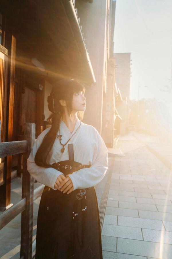 蠢沫沫  蠢沫沫-秋寻上 日系校服制服与大阪街拍性感写真第122张图片