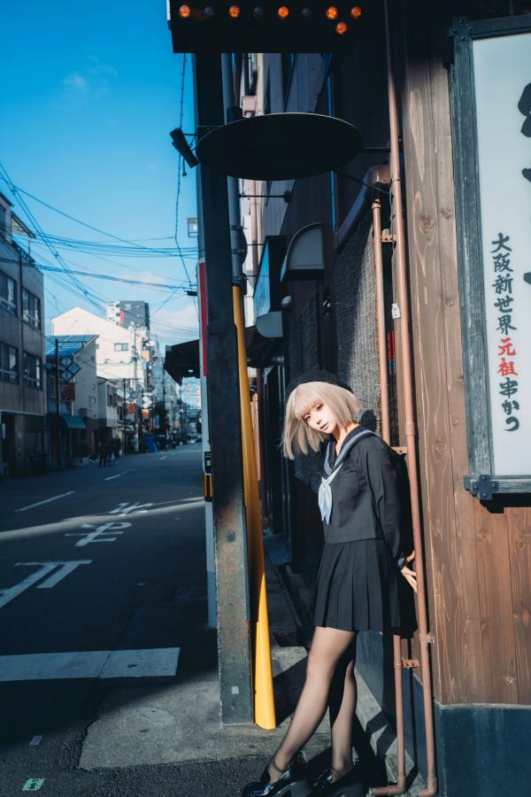 蠢沫沫  蠢沫沫-秋寻上 日系校服制服与大阪街拍性感写真第168张图片