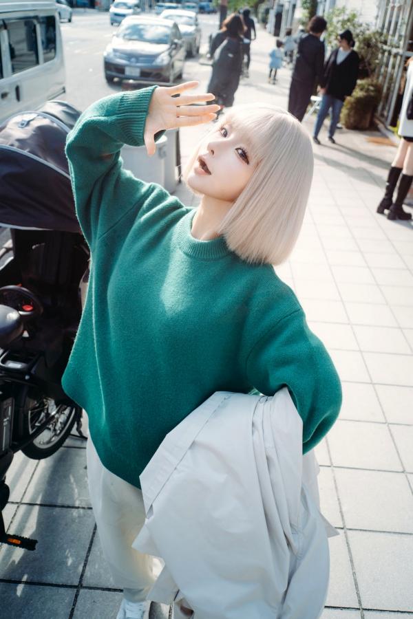 蠢沫沫  蠢沫沫-秋寻上 日系校服制服与大阪街拍性感写真第177张图片
