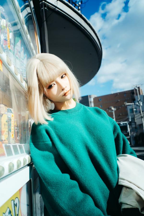 蠢沫沫  蠢沫沫-秋寻上 日系校服制服与大阪街拍性感写真第194张图片