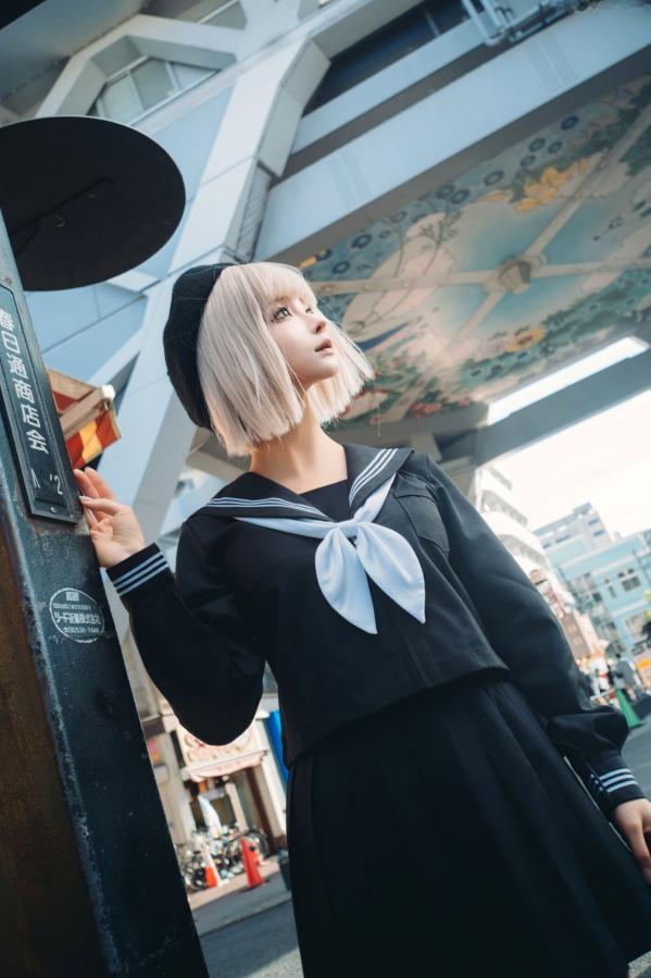 蠢沫沫  蠢沫沫-秋寻上 日系校服制服与大阪街拍性感写真第204张图片