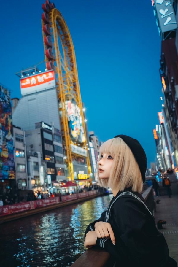 蠢沫沫  蠢沫沫-秋寻上 日系校服制服与大阪街拍性感写真第207张图片