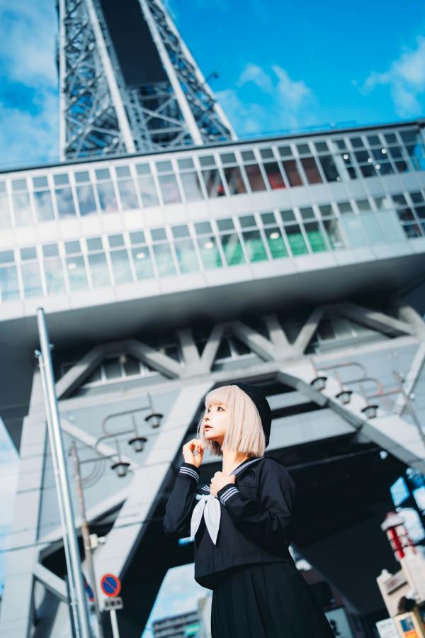 蠢沫沫  蠢沫沫-秋寻上 日系校服制服与大阪街拍性感写真第227张图片