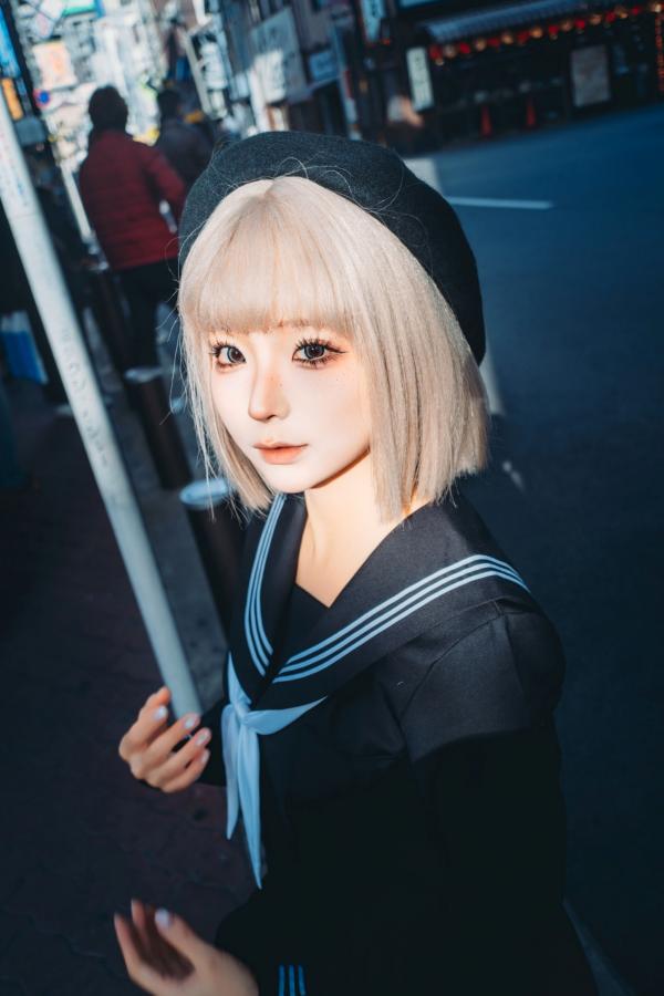 蠢沫沫  蠢沫沫-秋寻上 日系校服制服与大阪街拍性感写真第249张图片