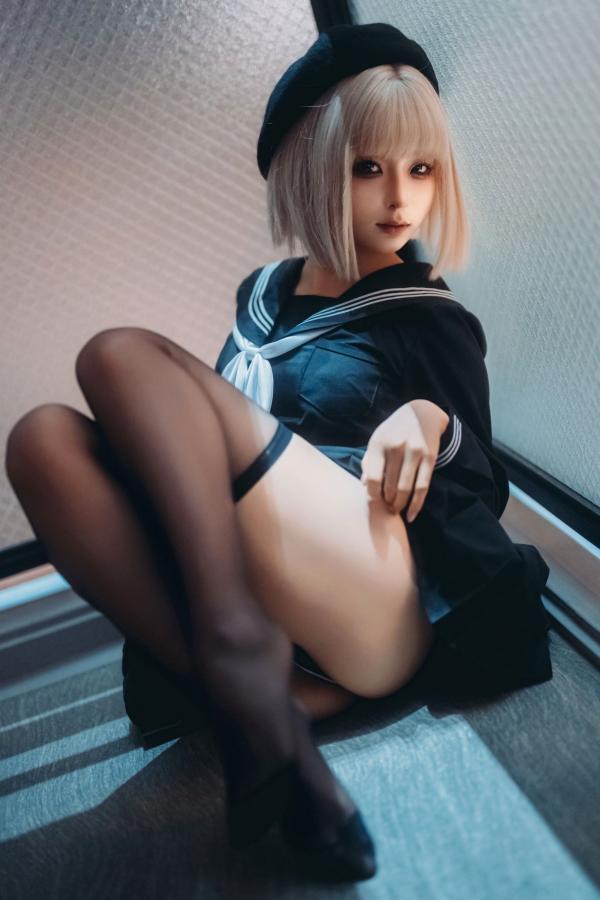 蠢沫沫  蠢沫沫-秋寻上 日系校服制服与大阪街拍性感写真第254张图片