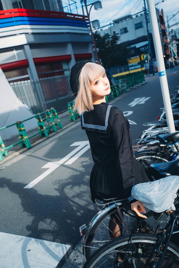 蠢沫沫  蠢沫沫-秋寻上 日系校服制服与大阪街拍性感写真第271张图片