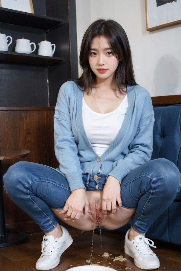    AI美女-拟实-咖啡馆的休闲时光 温暖治愈系性感下午茶写真第47张图片