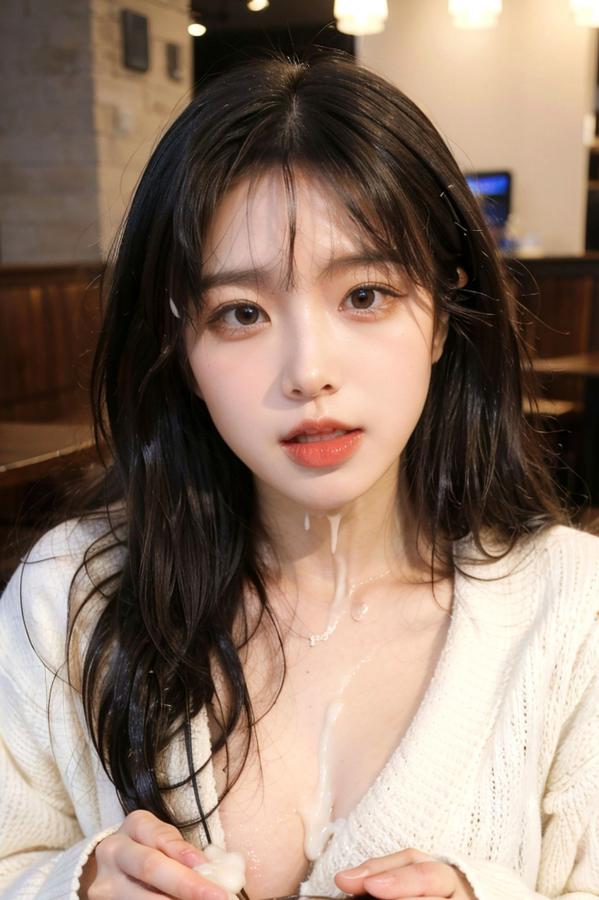    AI美女-拟实-咖啡馆的休闲时光 温暖治愈系性感下午茶写真第61张图片