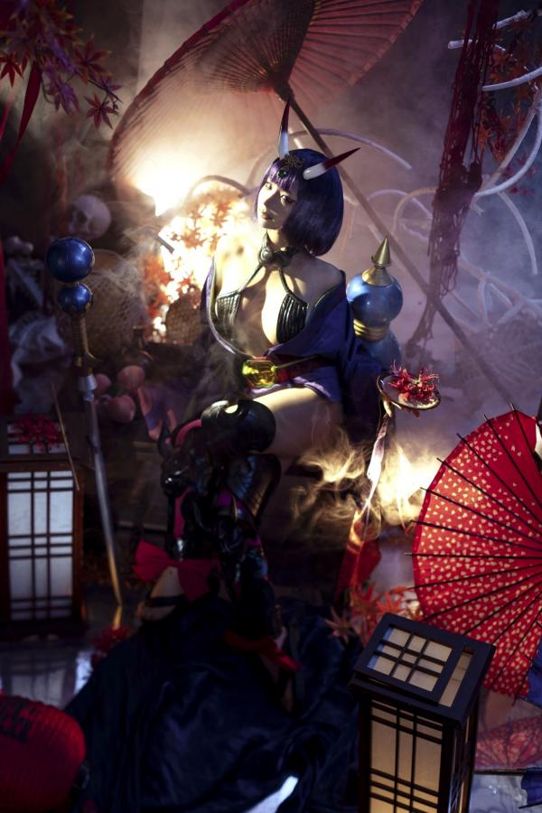 蠢沫沫  蠢沫沫-2025年09月自拍-4套 魅惑鬼姬Cosplay与黑丝校服写真第4张图片