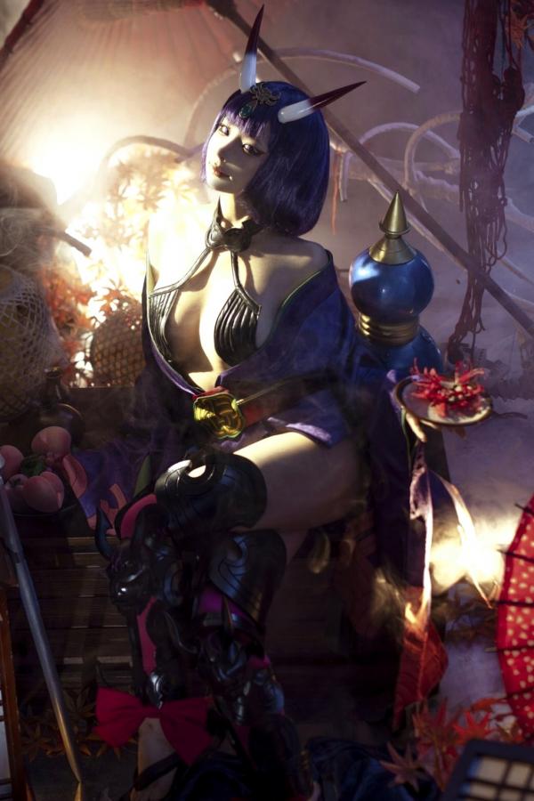 蠢沫沫  蠢沫沫-2025年09月自拍-4套 魅惑鬼姬Cosplay与黑丝校服写真第5张图片