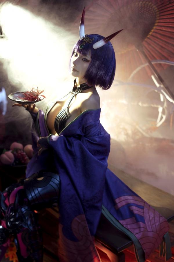 蠢沫沫  蠢沫沫-2025年09月自拍-4套 魅惑鬼姬Cosplay与黑丝校服写真第9张图片