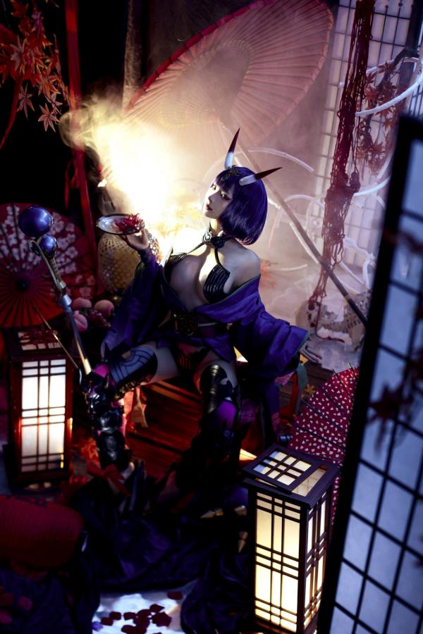 蠢沫沫  蠢沫沫-2025年09月自拍-4套 魅惑鬼姬Cosplay与黑丝校服写真第18张图片