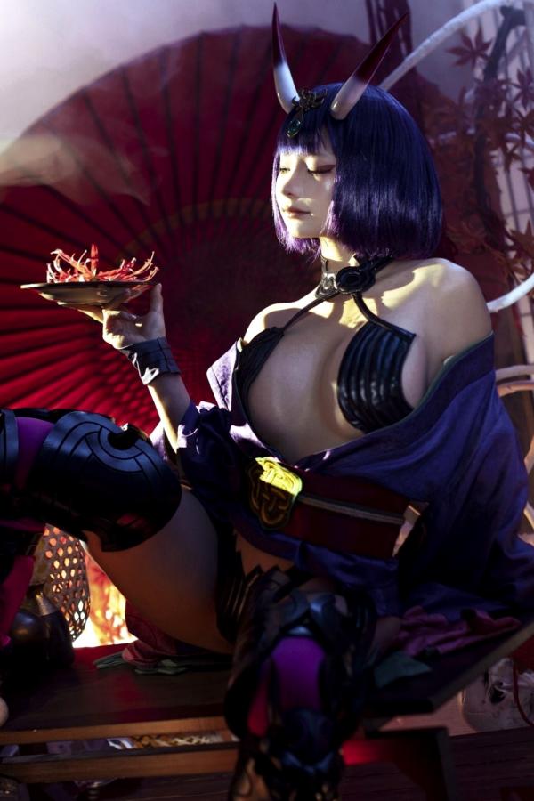 蠢沫沫  蠢沫沫-2025年09月自拍-4套 魅惑鬼姬Cosplay与黑丝校服写真第20张图片