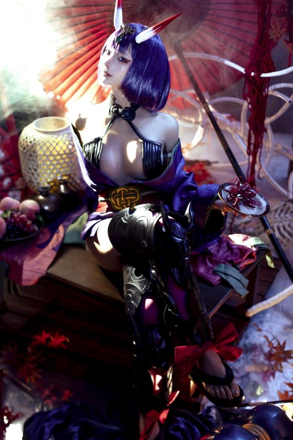 蠢沫沫  蠢沫沫-2025年09月自拍-4套 魅惑鬼姬Cosplay与黑丝校服写真第23张图片