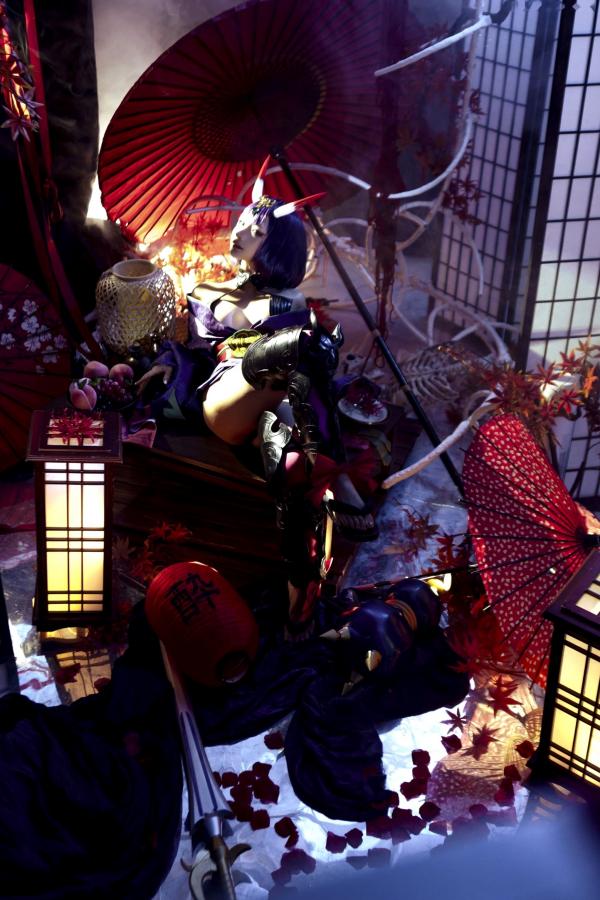 蠢沫沫  蠢沫沫-2025年09月自拍-4套 魅惑鬼姬Cosplay与黑丝校服写真第25张图片