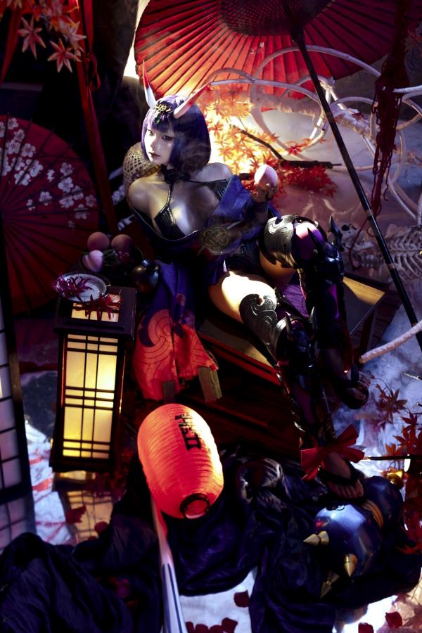 蠢沫沫  蠢沫沫-2025年09月自拍-4套 魅惑鬼姬Cosplay与黑丝校服写真第27张图片