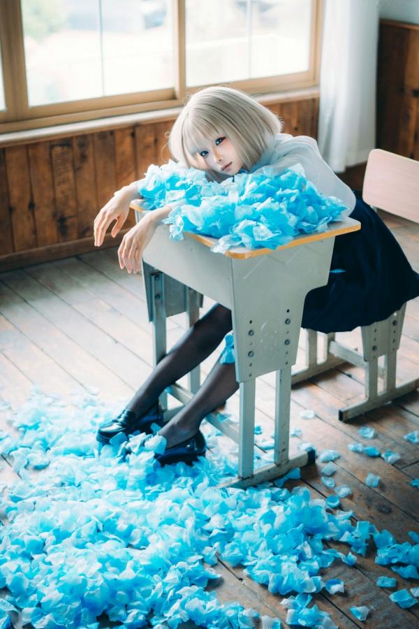蠢沫沫  蠢沫沫-2025年09月自拍-4套 魅惑鬼姬Cosplay与黑丝校服写真第48张图片