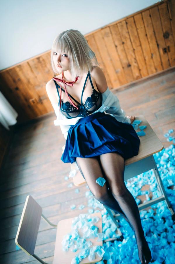 蠢沫沫  蠢沫沫-2025年09月自拍-4套 魅惑鬼姬Cosplay与黑丝校服写真第82张图片