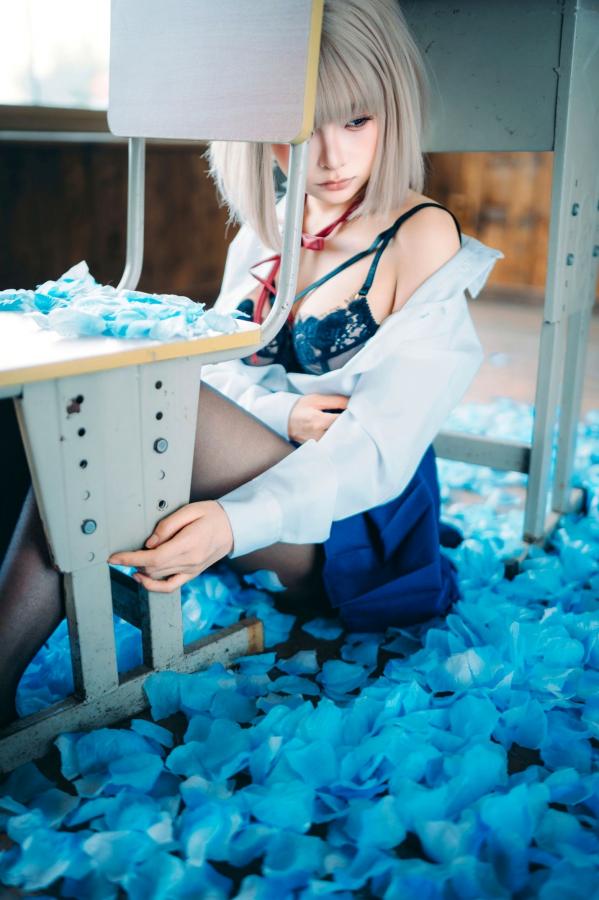 蠢沫沫  蠢沫沫-2025年09月自拍-4套 魅惑鬼姬Cosplay与黑丝校服写真第104张图片
