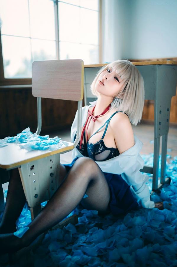 蠢沫沫  蠢沫沫-2025年09月自拍-4套 魅惑鬼姬Cosplay与黑丝校服写真第106张图片