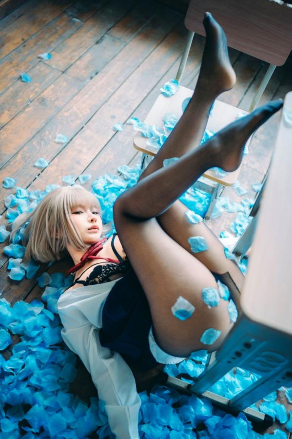 蠢沫沫  蠢沫沫-2025年09月自拍-4套 魅惑鬼姬Cosplay与黑丝校服写真第120张图片