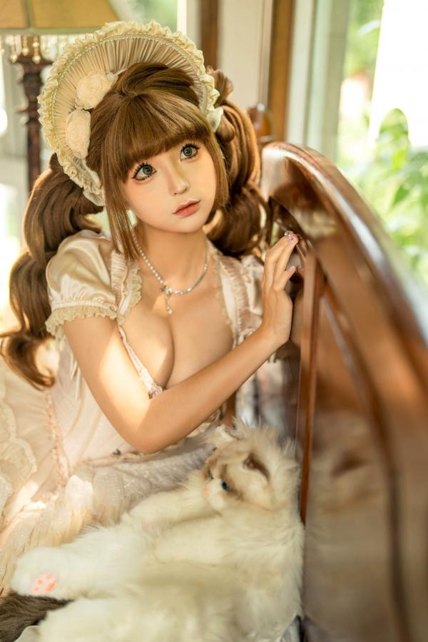 蠢沫沫  蠢沫沫-布偶猫 蕾丝宫廷风洛丽塔甜美私房写真 萌系二次元角色扮演写真第17张图片