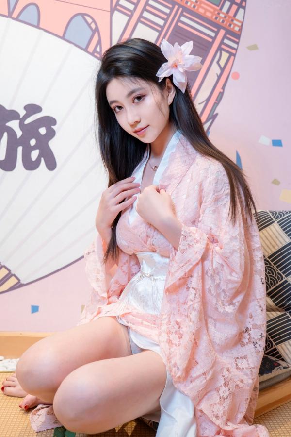 年年Nnian 年年  年年《漫花》户外桃花林和服性感大尺度写真 极品女神清新诱惑第60张图片