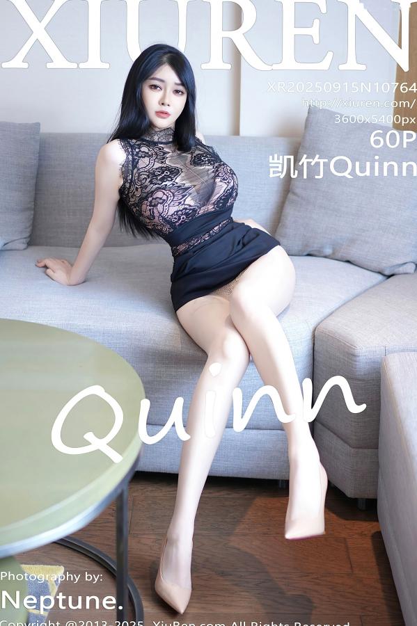    [秀人网] NO.10764 凯竹Quinn 室内家居黑蕾丝透视短裙美腿私房无圣光大尺度写真第61张图片