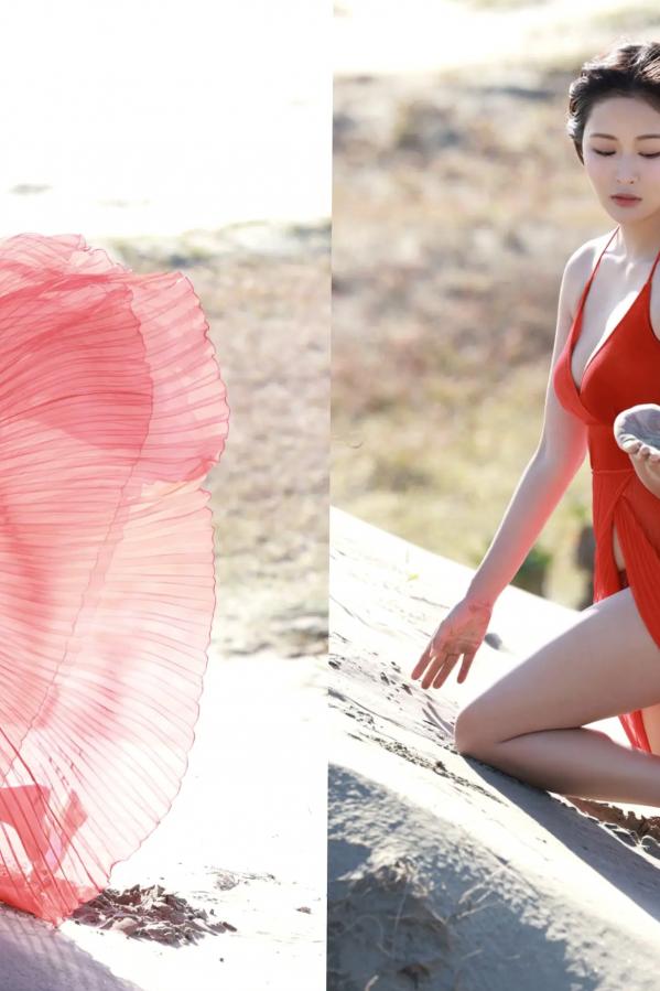    下村明香 - Impact Beauty vol.3 性感私房内衣与户外红裙写真第7张图片