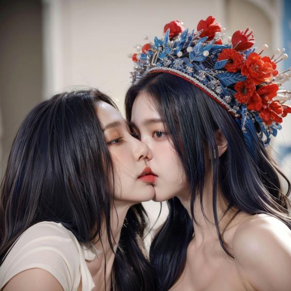    AI美女-拟实-古风女将头饰街拍 户外大尺度角色扮演性感写真第82张图片