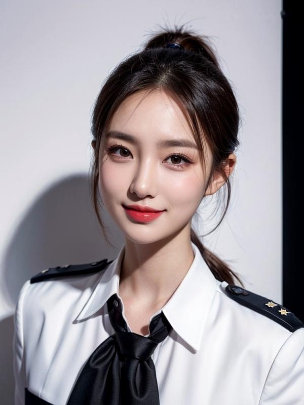    AI美女-拟实-美女飞行员机长-18禁 飞行员制服特写海滩性感写真第4张图片