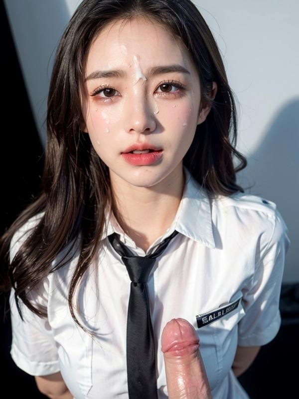    AI美女-拟实-美女飞行员机长-18禁 飞行员制服特写海滩性感写真第7张图片