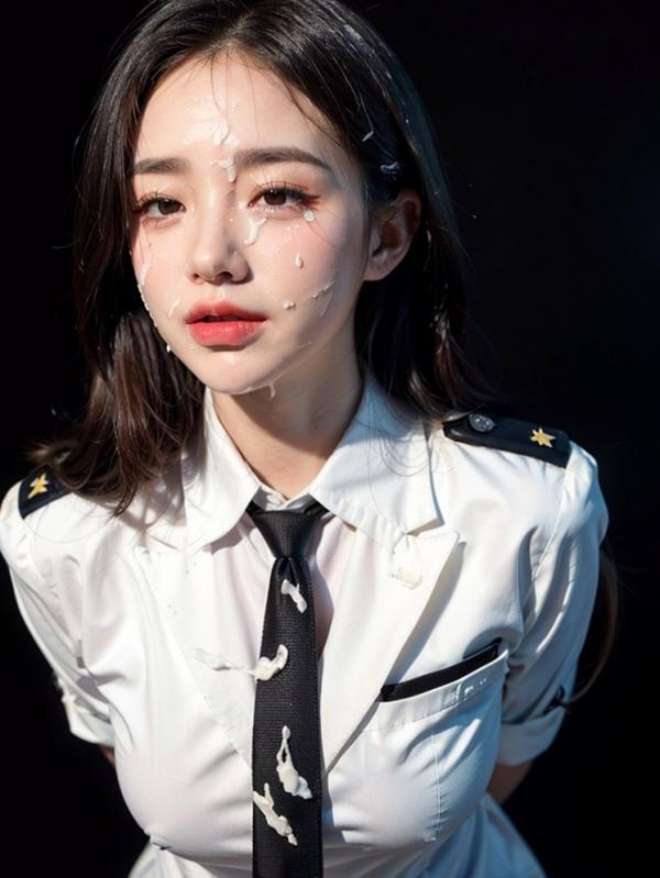    AI美女-拟实-美女飞行员机长-18禁 飞行员制服特写海滩性感写真第13张图片