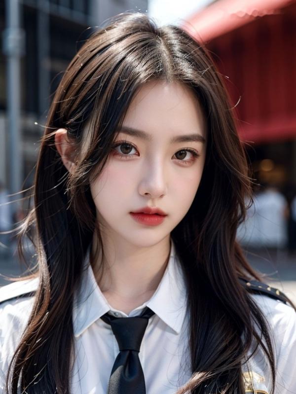    AI美女-拟实-美女飞行员机长-18禁 飞行员制服特写海滩性感写真第30张图片