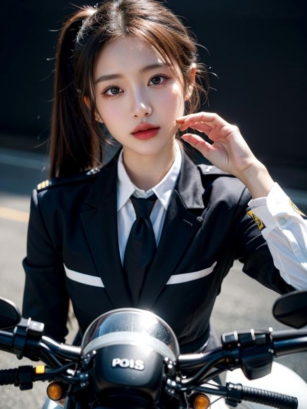   AI美女-拟实-美女飞行员机长-18禁 飞行员制服特写海滩性感写真第31张图片