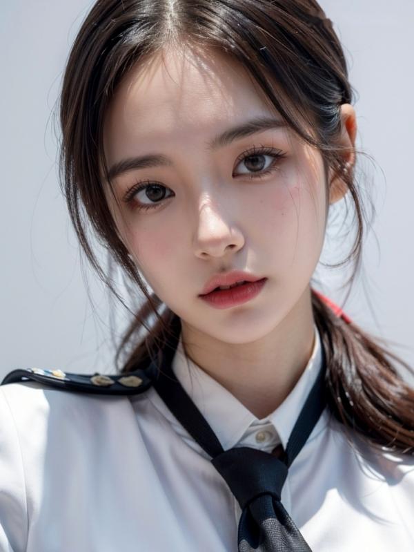    AI美女-拟实-美女飞行员机长-18禁 飞行员制服特写海滩性感写真第41张图片