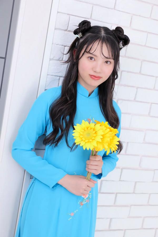    [Minisuka.tv] Mai Hyodo 兵藤まい - Regular Gallery Set 1.02 天蓝奥黛长裙清纯写真 治愈系甜美少女第11张图片