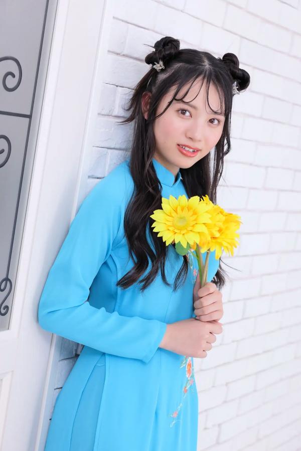    [Minisuka.tv] Mai Hyodo 兵藤まい - Regular Gallery Set 1.02 天蓝奥黛长裙清纯写真 治愈系甜美少女第12张图片